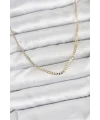 CM 14K Gold Renk Pirinç Zincir Model Kadın Kolye