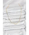 CM 14K Gold Renk Pirinç Zincir Model Kadın Kolye