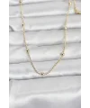 CM 14K Gold Renk Top Zincir 60 cm Kadın Kolye