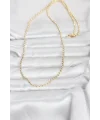 CM 14K Gold Renk Top Zincirli Model 60 cm Kadın Kolye