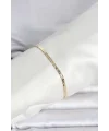 CM 14K Gold Renk Yassı Ezme Zincir Model Kadın Bileklik