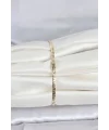 CM 14K Gold Renk Yassı Ezme Zincir Model Kadın Bileklik