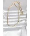 CM 14K Gold Renk Yassı Model 60 cm Kadın Kolye