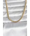 CM 14K Gold Renk Yassı Yılan Zincir Model 45 cm Kadın Kolye