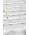 CM 14K Gold Renk Yassı Zincir Model 60 cm Kadın Kolye