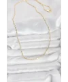 CM 14K Gold Renk Zincirli 60 cm Kadın Kolye