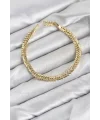 CM Başak Model Gold Renk Pirinç Kadın Bileklik