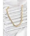 CM Burgu Model Gold Renk Pirinç 60 cm Kadın Kolye
