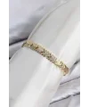 CM Çavuş Model Zirkon Taşlı VIP Seri Gold Renk Pirinç Kadın Bileklik