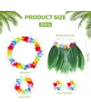 Çocuk Hawaii Kostüm Seti - Yaprak Etek  Hawaii Set - 5 Parça