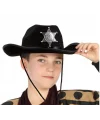 Çocuk Kovboy Şapkası Sheriff Şapkası Siyah Renk