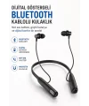 Dijital Batarya Göstergeli Bluetooth Özellikli Boyun Askılı Kulaklık