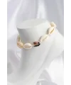 Doğal Kauri Kabuğu Asansörlü Model Halhal