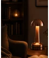 Dokunmatik Mantar Gece Lambası Bronz LED Masa Aydınlatması