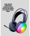 Düşük Gecikmeli Bluetooth 5.3 Gaming Kulaklık – RGB Işıklı