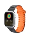 Dux Ducis Apple Watch 42/44/45MM için Manyetik Armor Silikon Kordon Kayış-(5775)