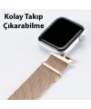 Dux Ducis Apple Watch 42/44/45MM için Milanese Premium Milano Loop Kayış Kordon-(5775)