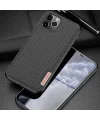 Dux Ducis Fino Serisi iPhone 11 Pro Max Kılıf Premium Dokuma Silikon Kılıf-(5775)