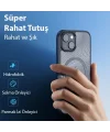 Dux Ducis iPhone 15 Plus Aimo Series MagSafe Premium Buzlu Sert PC-TPU Kılıf-(5775)