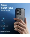 Dux Ducis iPhone 15 Pro Max Aimo Series MagSafe Premium Buzlu Sert PC-TPU Kılıf-(5775)