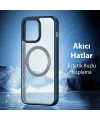 Dux Ducis iPhone 15 Pro Max Aimo Series MagSafe Premium Buzlu Sert PC-TPU Kılıf-(5775)