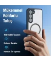 Dux Ducis Samsung S23 Plus Aimo Series MagSafe Premium Buzlu Sert PC-TPU Kılıf-(5775)