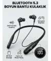 Ekranlı ve SD Kart Destekli Bluetooth 5.3 Boyun Bantlı Kulaklık