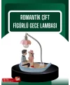 El Ele Tutuşan Çift Figürlü Dekoratif Gece Lambası Romantik Tasarım