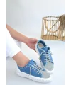 Enber Mavi Kot Bağcıklı Spor Ayakkabı