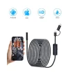 Endoskop Yılan Video Kamera Ios Ve Android Uyumlu Led’li 10 Metre 8 Mm Sert Kablo 2mp