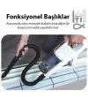 Ezere 15000pa LED Işıklı Kuru Islak Kullanım  Kablosuz Güçlü El Araç-Ev Süpürgesi-(5775)