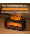 EZERE A4 Şömine Esintili Aromaterapi Difüzörü Ultrasonik Hava Nemlendici-(5775)
