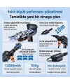 EZERE TurboWash Şarjlı 60 Bar Yüksek Basınçlı Oto Araba Bahçe Yıkama ve Temizleme Tabancası Makinesi-(5775)