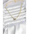 Ezme Yılan Zincir Model Zirkon Taşlı VIP Seri Gold Renk Kadın Kolye