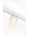F Harfli Altın Renk Ayarlanabilir Yüzük