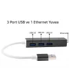 Gigabit Usb 3 Port Usb 3.0 Çoklayıcı Ve Eternet Adeptörü-(5775)