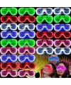 Glow Model 3 Farklı Fonksiyonlu Işıklı Panjur Parti Gözlüğü Karışık Renk 12 Adet