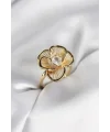 Gold Renk Çiçek Model Vintage Kadın Yüzük