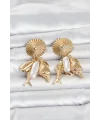 Gold Renk Deniz Temalı Vintage Kadın Küpe