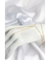 Gold Renk Minimal Zirkon Taşlı Su Yolu Model Şahmeran