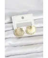 Gold Renk Pirinç Deniz Kabuğu Model Kadın Küpe