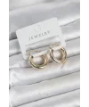 Gold Renk Pirinç Halka 20 mm Kadın Küpe
