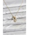 Gold Renk Pirinç Minimal Kelebek Charmlı Kadın Kolye