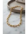 Gold Renk Pirinç Tifani Model Kadın Kolye