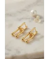 Gold Renk Pirinç Tifani Model Kadın Küpe