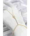 Gold Renk Pirinç Zirkon Taşlı Damla Model Şahmeran