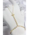 Gold Renk Pirinç Zirkon Taşlı Göz Model Şahmeran