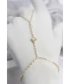 Gold Renk Pirinç Zirkon Taşlı Kalp Model Şahmeran