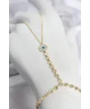 Gold Renk Pirinç Zirkon Taşlı Nazar Model Şahmeran