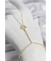 Gold Renk Pirinç Zirkon Taşlı Yıldız Model Şahmeran